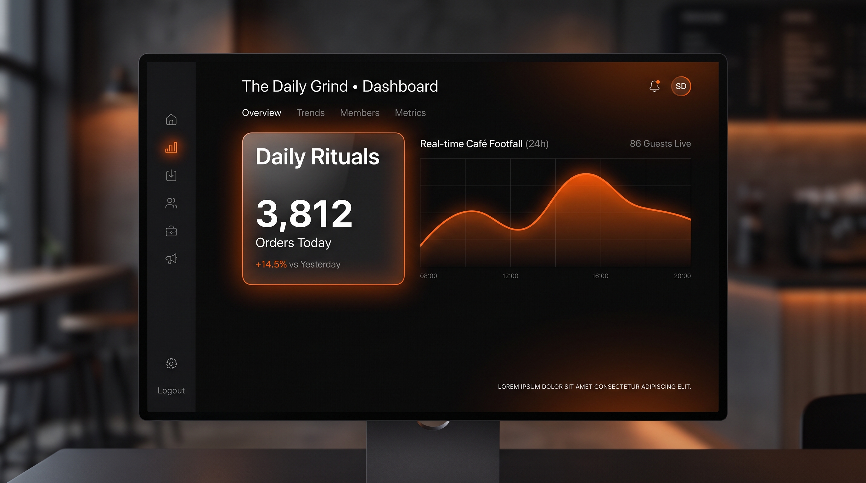Café CRM product screenshot