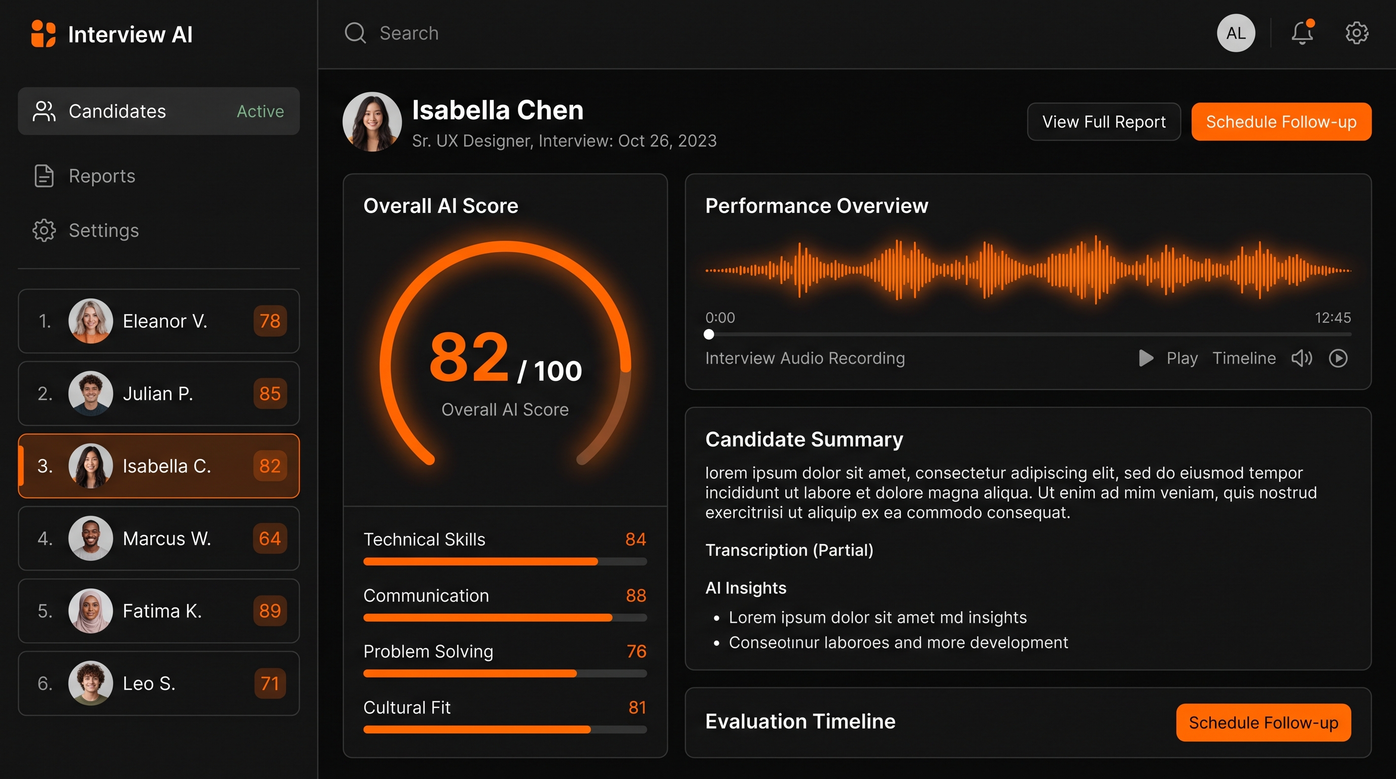 CallScore AI product screenshot