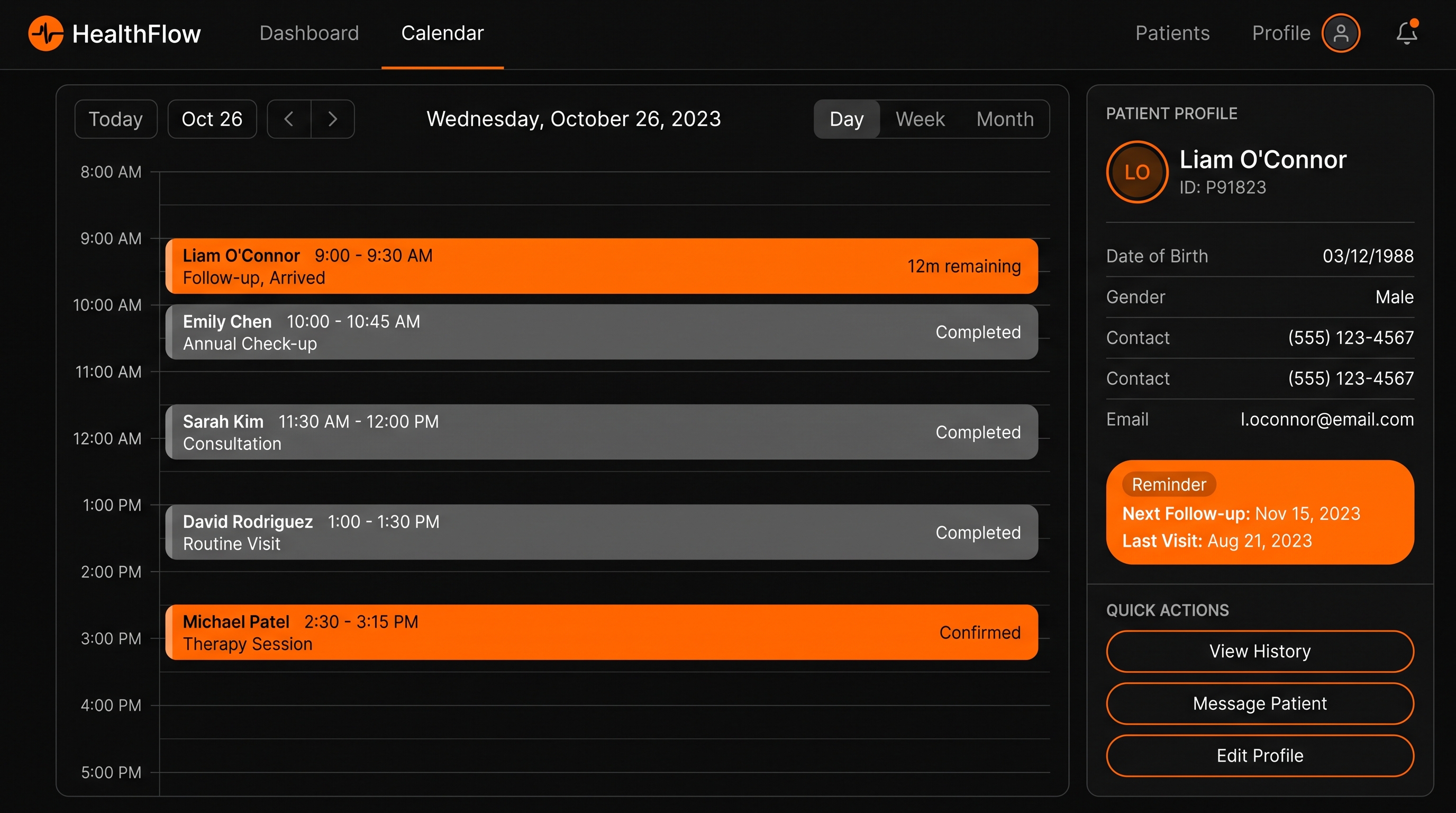 Clinic CRM product screenshot