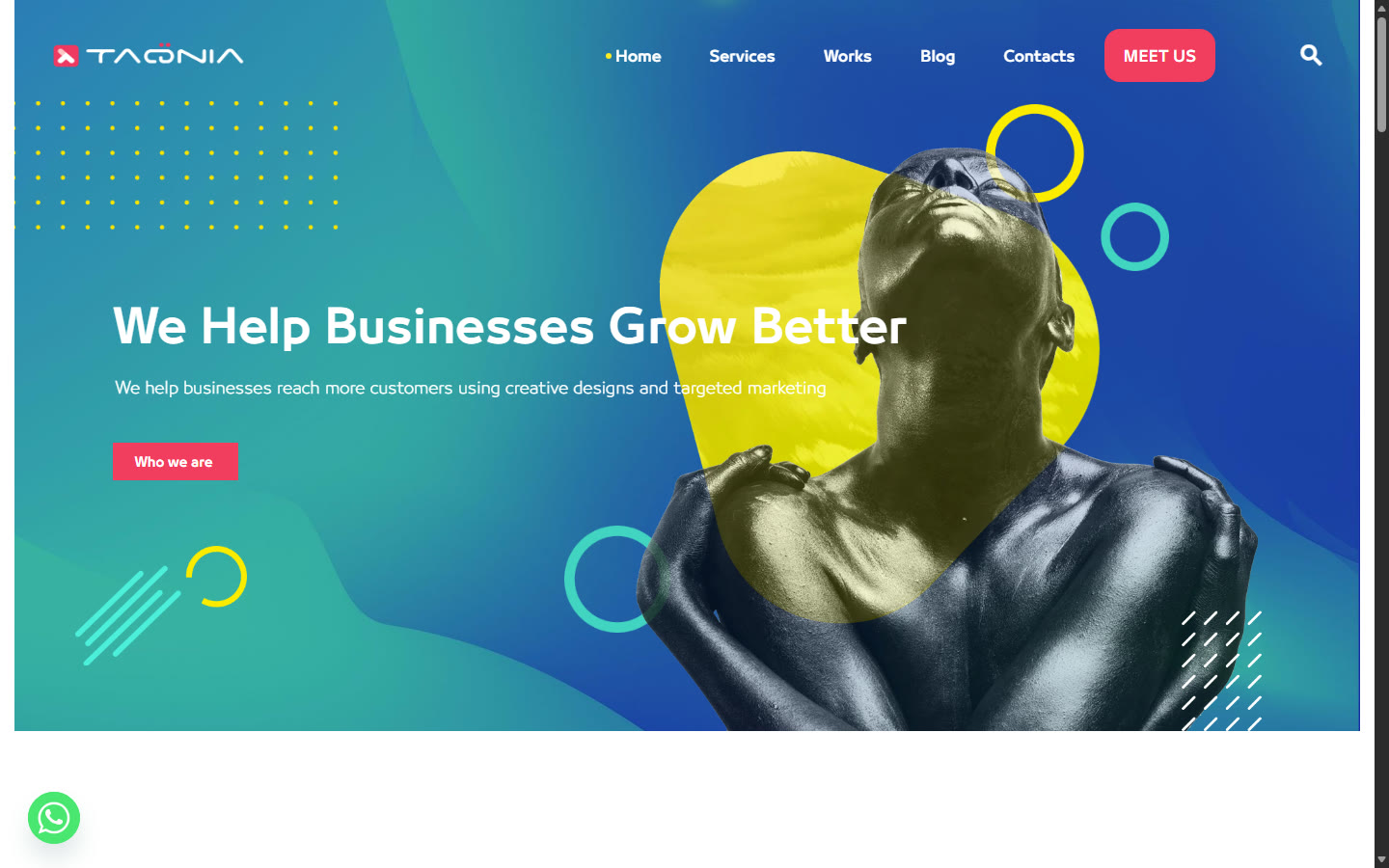Taqnia website mockup